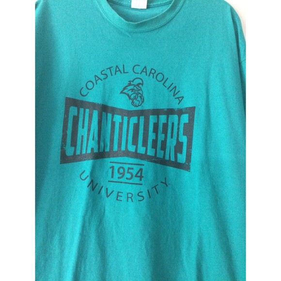 Port & Co T-Shirt Men’s Size 2XL Color Teal Coastal Carolina Chanticleers Tee - Picture 2 of 9